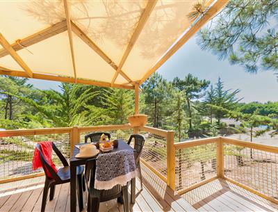 terrasse  du Cottage 2 pers 4 fleurs