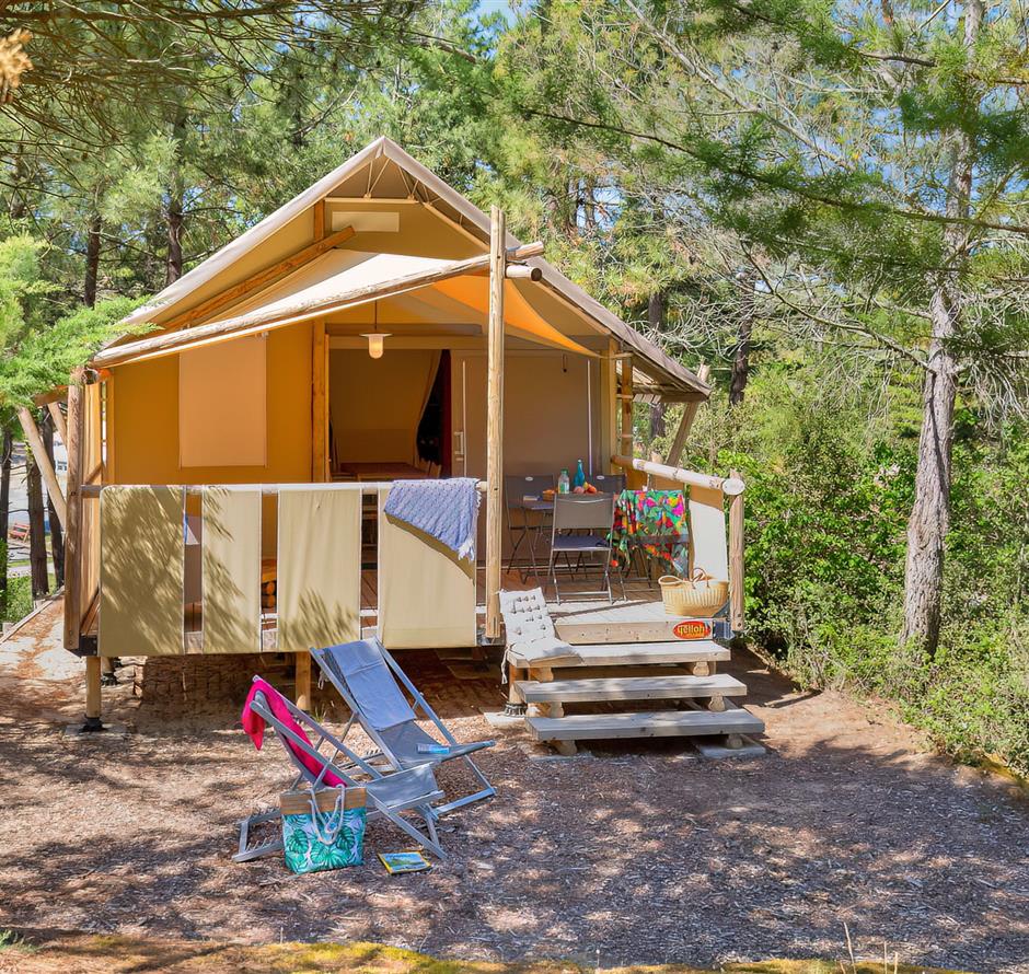 Vue extérieure du Tente lodge 4 personnes 2 chambres 