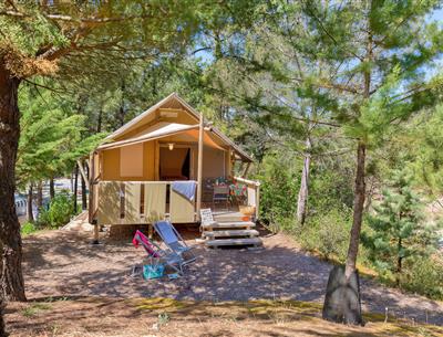Vue extérieure du Tente lodge 4 personnes 2 chambres
