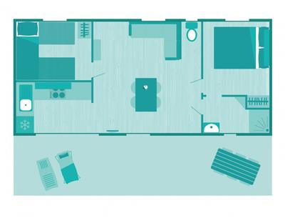 Plan du Cottage 5 pers 3 fleurs
