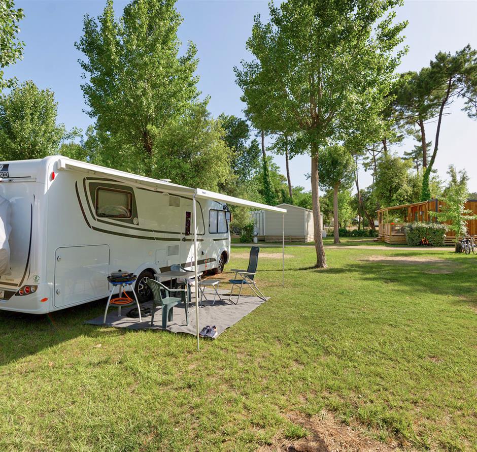 Emplacements nus avec électricité 2 fleurs au Camping Les Sirènes 