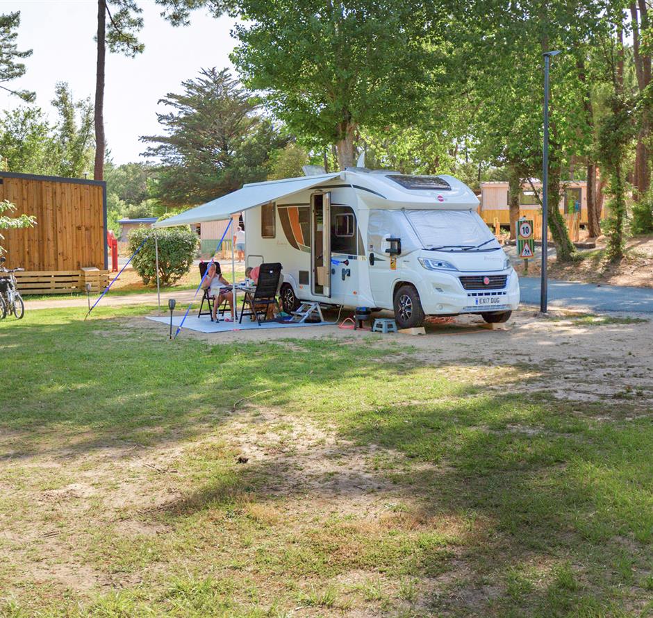 Emplacements nus avec électricité 2 fleurs au Camping Les Sirènes 