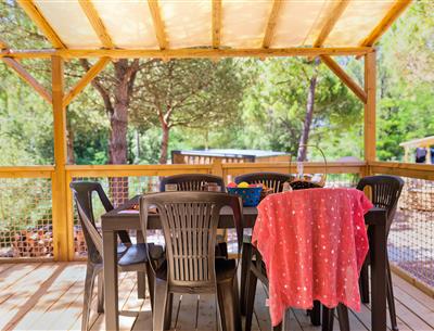 Terrasse du Cottage 6 personnes 3 chambres 4 fleurs
