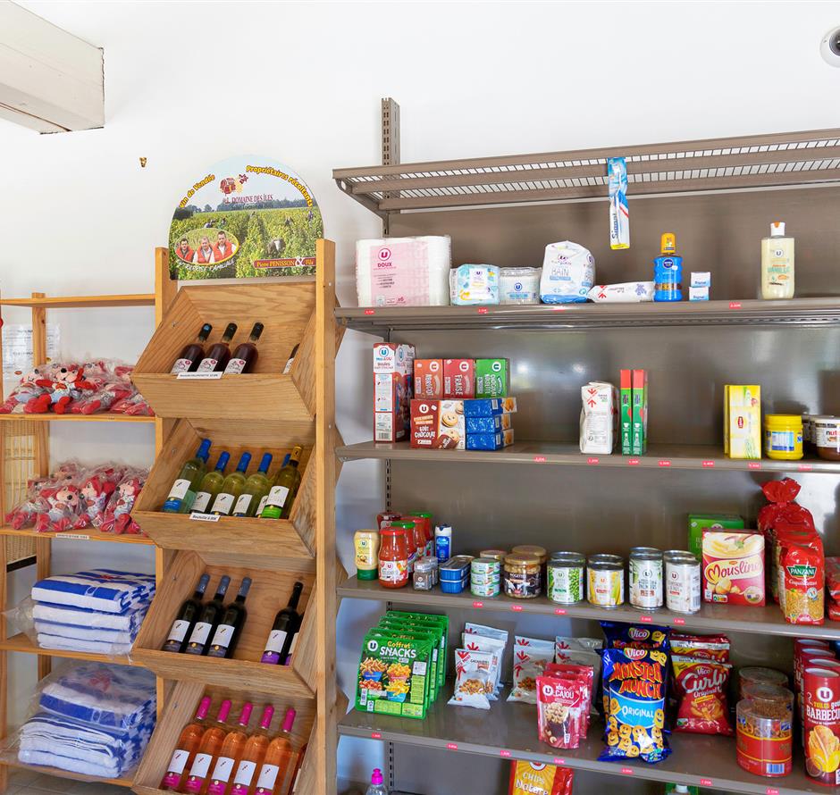 Epicerie de dépannage au Camping Les Sirènes 