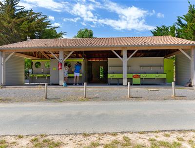 Services sur place au Camping Les Sirènes 3 étoiles  à Saint Jean de Monts en Vendée (petit déjeuner, location vélo, snack, bar, épicerie, massage, laverie, ...)