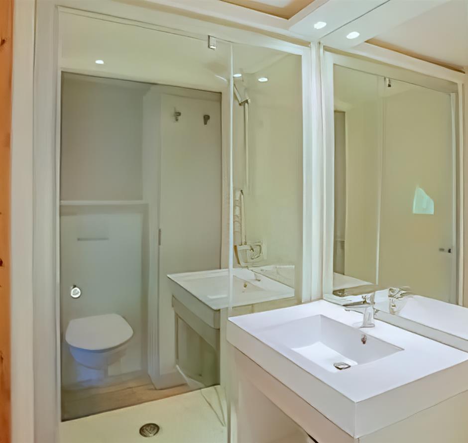 Salle de bain du Tente lodge 4 personnes 2 chambres 
