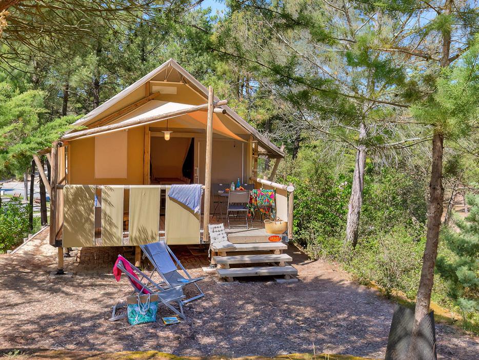 Vue extérieure du Tente lodge 4 personnes 2 chambres - CAMPING**** Les Sirènes