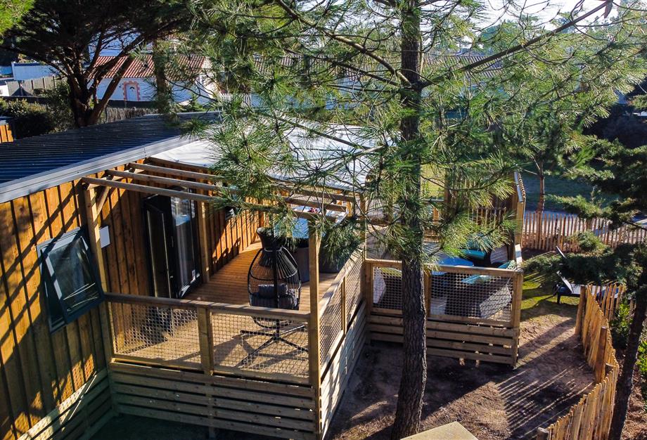 Vue extérieure du Cottage 4 personnes premium - CAMPING**** Les Sirènes