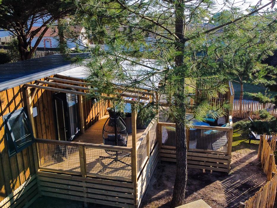 Vue extérieure du Cottage 4 personnes premium - CAMPING**** Les Sirènes