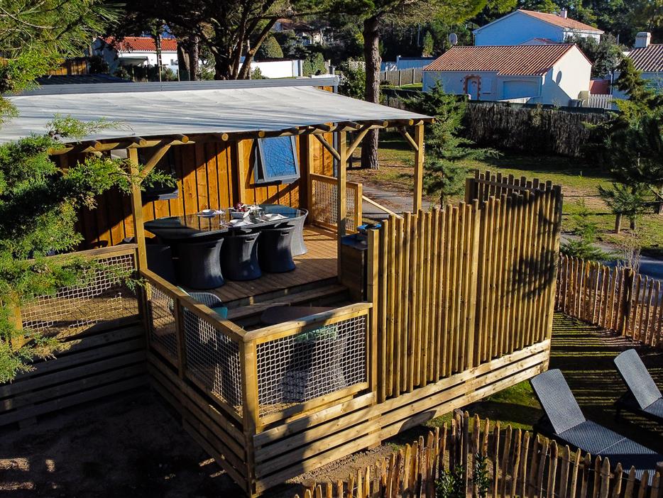 Extérieur du Cottage 4 personnes premium - CAMPING**** Les Sirènes